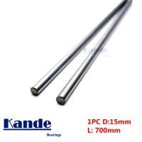 Kande Bearings 1pc d:15mm 650mm 700mm 750mm 800mm 3D printer rod shaft 15mm linear shaft chrome plated rod shaft CNC parts