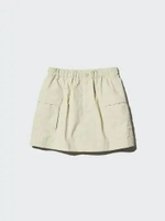 UNIQLO GIRLS Rok Model Celana Utility Mini Utilitas Skort Anak Perempuan NATURAL 110