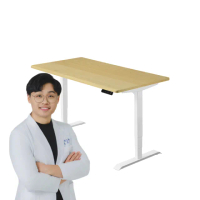 【FUNTE】Prime 實木電動升降桌/三節式 150x70cm 四方桌板 兩色可選(實木桌 辦公桌 電腦桌 工作桌)