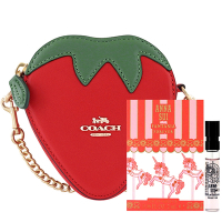 COACH 紅色皮革草莓造型鍊帶小型斜背包+Anna Sui 獨角獸隨身小香