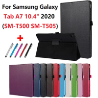 For Samsung Galaxy Tab A7 10.4 2020 Tablet Case SM-T500 SM-T505 Folio Solid Cover For Fundas Samsung Tab A7 Cover T500 2020 10 4