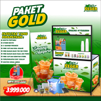 PAKET GOLD KEMITRAAN ES TEH SEGER BOOTH PORTABLE CUP SEALER / PAKET BISNIS FRANCHISE ES TEH SEGER / 