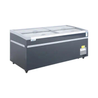 Commercial chest freezers refrigerated island freezer for supermarket