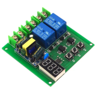 NEW-220V Dual Relay Control Board Delay Switch Module Time Delay Relay