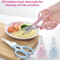 Baby Complementary Food Scissors Stainless Steel Kitchen Detachable Baby Food Kitchen Appliances Wholesale Kitchen Scissors