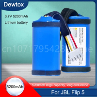 3.7V 5200mAh ID1060-B Rechargeable Lithium Battery Replacement for JBL Flip 5 Flip5 Genuine Bluetooth Speaker Battery