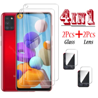 4-in-1 A 21s Screen Tempered Glass Protector On The For Samsung Galaxy A21s A21 M21s A2 2 1 21 S 21s Camera Lens Protective Film