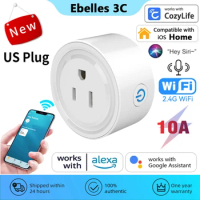 US Plug HomeKit WiFi Smart Plug Home Appliances Socket Kitchen Timing Outlet Voice Control for iPhone Siri Alexa Google Cozylife