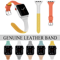 Genuine Leather watchband for apple watch series 6/5/4 38MM 42MM Sport Loop WristStrap Bracelet for Iwatch series 5 4 40MM 44MM