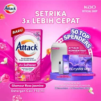 Attack Plus Softener Deterjen Cair Semua Jenis Mesin Cuci 750ml - Sabun Cuci Baju Liquid