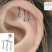 1PC 2023 New Titanium Hidden Helix Piercing Tash Helix Earring Ear Piercing Body Jewelry Accessories