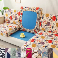 New Floral Printed Stretch Sofa Seat Cushion Cover Backrest Cover Protector for Couch Sofa Cover L Shape Chaselong Slipcovers