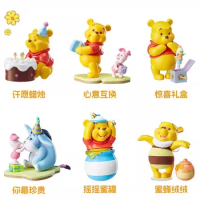 Whole Set 6 Box Miniso Disney Friends Party Blind Box Winnie The Pooh Piglet Tiger Eeyore Action Figure Toys Gifts for Kids