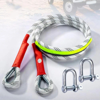 Tali Tarik Nylon untuk Trailer, Tali Pemulihan dengan 2 Cangkuk untuk Kereta dan Lori, sesuai untuk 