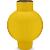 【PIP STUDIO】金屬球造型黃色小花瓶18x24cm