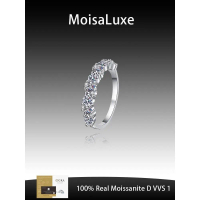 Moissanite, GRA Moissanite, เงินแท้ 925, สำหรับผู้หญิง, ฝัง, สไตล์เท่, ชุบทอง Pt950, Meson, ร้าน Moi
