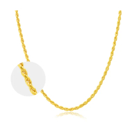 【金緻品】黃金項鍊 草繩鍊 4.07錢(純金素鍊 中性金鍊 男性金項鍊 麻花鍊 編織 金鍊子)