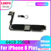 For iPhone 8 Plus Motherboard With/NO Touch ID Free iCloud For iPhone 8plus Logic Board 64G 256GB 100%Working Original Mainboard