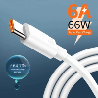 UKGO 66W 6A Fast Charging Usb Type C Cable for Xiaomi Redmi POCO Huawei Honor OPPO VIVO OnePlus Mobile Phone Charger USB C Cable