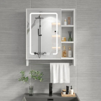 Intelligent mirror cabinet wall mounted mirror with storage rack, separate bathroom storage cabinet integrated