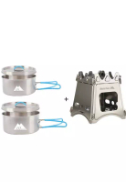 MasterTool Portable simple stove,camping barbecue windproof large stove with 304 Stainless Steel Coo
