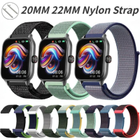 20mm 22mm Nylon Loop Strap for Amazfit GTR 42 47mm/GTR2/2e/3/3 Pro/4/GTS/GTS2/mini/3/4 Bracelet for Amazfit Bip-U-S/Stratos 2 2S