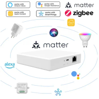 Matter ZigBee 3.0 Gateway Hub Smart Home Bridge Siri Homekit Smart Things Remote Control Alexa Google Home Voice Control