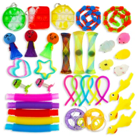 35 Packs Sensory Fidget Squeeze Pop Toys Set Birthday Party Favors Classroom Goodie Bag Fillers Gifts for Easter Basket Stuffers