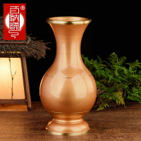 百納源 銅花瓶黃銅客廳佛前插花花瓶花器擺件仿古中式家居裝飾品