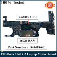 LSC Refurbished For HP EliteBook 1040 G3 Laptop Motherboard 844418-601 844418-001 With SR2F1 I7-6600U CPU 16GB RAM DA0Y0FMBAJ1