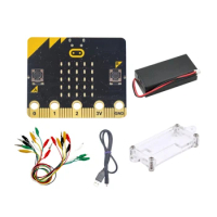 BBC Microbit Go Start Kit Micro:Bit BBC Development Board DIY Programmable Learning with Alligator Clips Test Lead Set