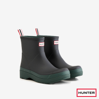 HUNTER - 男鞋-PLAY霧面短靴-黑色/藍綠色