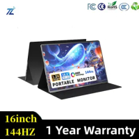 16inch 144hz portable extermal second screen 2.5k portable monitor with usbc for office travel gaming