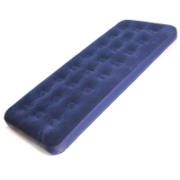 溫馨單人植絨充氣床 (舒適藍)+抽充二用電動打氣筒