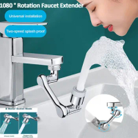 1080° Swivel Faucet Extender Universal Sink Water Aerator 2 Mode Splash Filter Extension Kitchen Tap Water Saving Adaptor