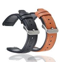 22mm Leather Silicone Strap For Fossil gen 6 44mm Gen6/gen 5 5e/Gen5 LTE 45mm Watch Band Correa Replacement Bracelet Wristbands