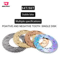 BOLANY 130 BCD Folding Bike Chainwheel 54T 56T Chain wheel Bicycle Tooth Chainring Positive Negative Tooth for Cycling Parts