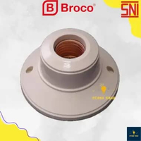 BROCO Fitting plafon bulat cream Fiting lampu piting mangkok 1212