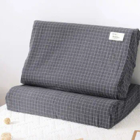 40x60/30x50cm Cotton Latex Pillowcase Checkered Bedroom Sleeping Memory Foam Pillow Cases Neck Healthcare Pillow Covers