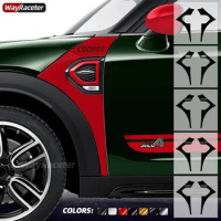 2 Pcs Union Jack Seven Scuttles Front Side Fender Sticker For MINI Countryman F60 2017-On JCW Cooper S 2021 2022 Accessories