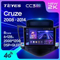 TEYES CC3L CC3 2K For Chevrolet Cruze J300 2008 - 2014 Car Radio Multimedia Video Player Navigation stereo GPS Android 10 No 2din 2 din dvd