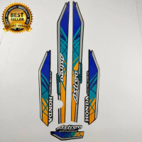Aksesoris striping honda astrea grand bulus 1993 1994 1995 1996 1997 oren body standar berkualitas t