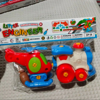 Little Engineer DP 09 Mainan Mobil dan Helikopter Seri Kendaraan untuk Anak-anak