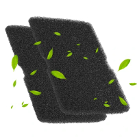 2pcs Sponge Replacement Accessories Black Reusable Lint Fluff High Density Durable Tumble Dryer Filter 3D Fit For Grundig