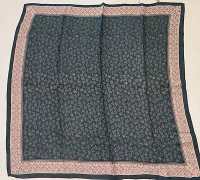 Totes Rain Scarf Water Repellent 26" Square Pink & Green Floral 1979