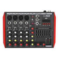 factory audio mixer professional 6 channel usb effect portable small sound mixer dj console