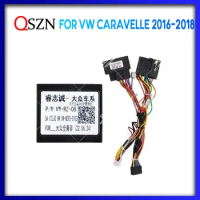 QSZN For Volkswagen Caravelle 6 T6 2015 - 2020 Android Car Radio Canbus Box Decoder Wiring Harness Adapter Power Cable VW-RZ-08