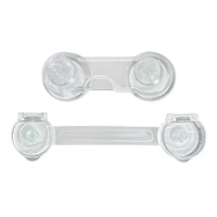 Drawer Lock Child Safety Lock Double Lock Transparent Multi-Function Lock Split Lock Refrigerator Lo