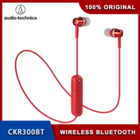 Original Audio Technica ATH-CKR300BT Wireless Bluetooth In-Ear Earphone With Built-in Mic Remote Control Neck Hanging Headphones