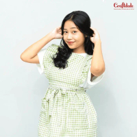Apron/Celemek French Maid Motif Gingham